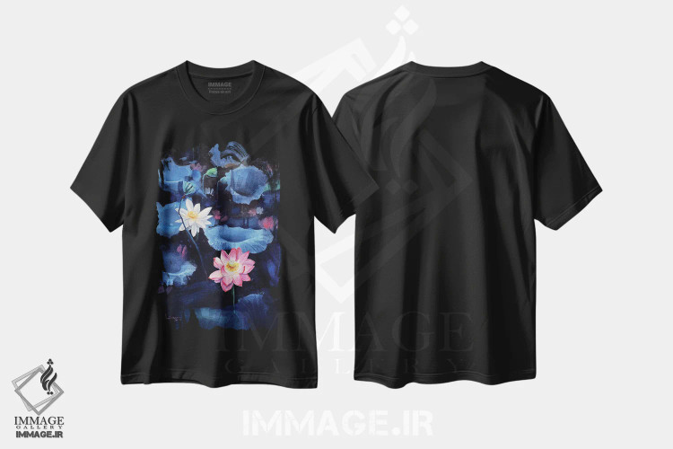 تیشرت مشکی طرح دار تازه شدن، تزئینی اثر لیام کوموات | فروشگاه ایماژ