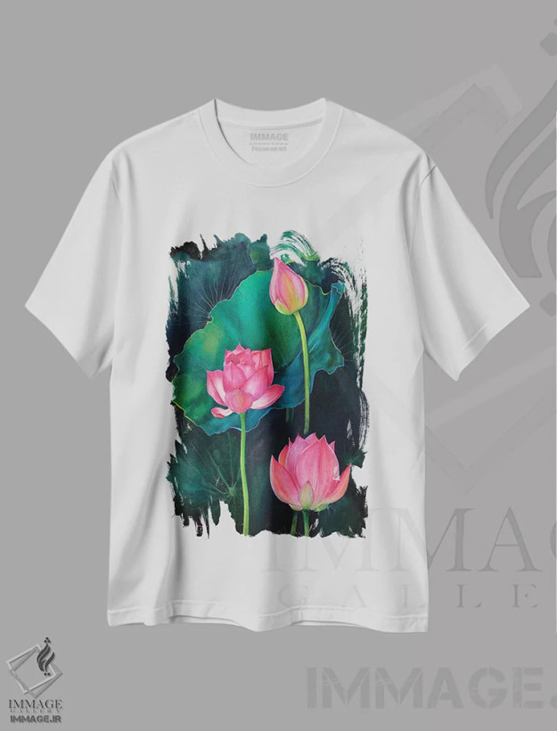 تیشرت سفید طرح دار جوان سازی، دکور معاصر اثر لیام کوموات | فروشگاه ایماژ