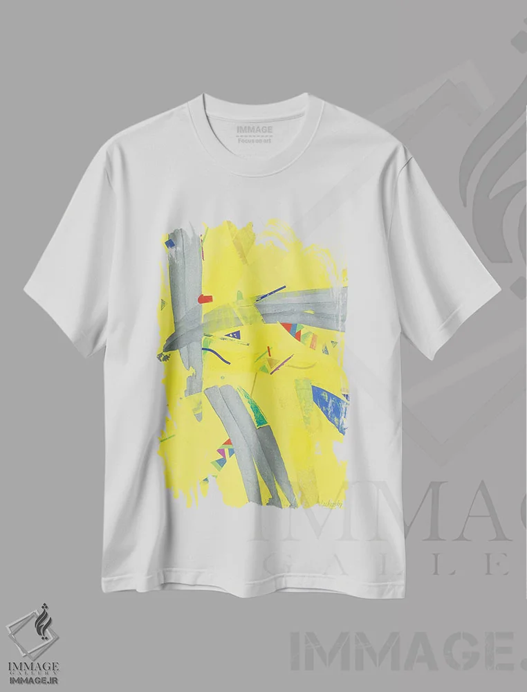 تیشرت سفید طرح دار پنج شنبه اثر نِلی لوکاشیک | فروشگاه ایماژ