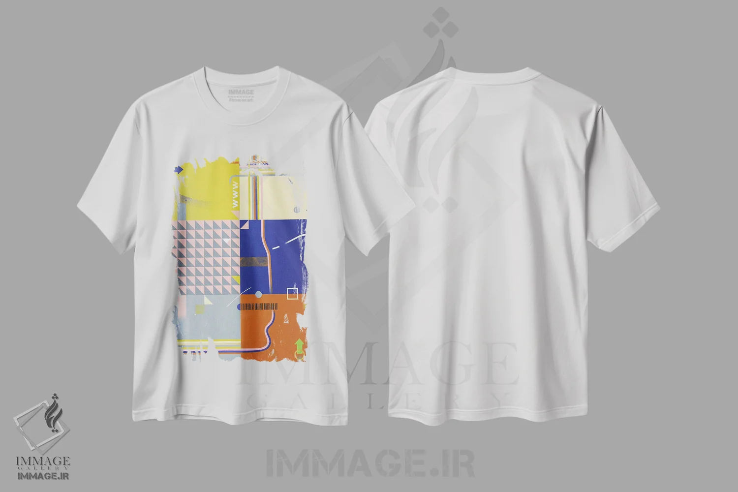 تیشرت سفید طرح دار وب جهانی اثر نِلی لوکاشیک | immage.ir
