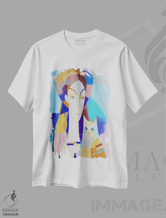تیشرت سفید طرح دار در کنار تو، مدیوم اثر نِلی لوکاشیک | فروشگاه ایماژ