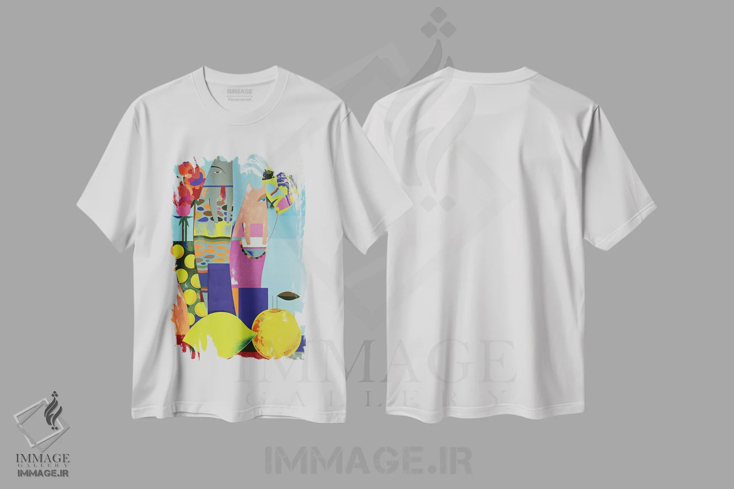 تیشرت سفید طرح دار خانواده، مدیوم اثر نِلی لوکاشیک | immage.ir