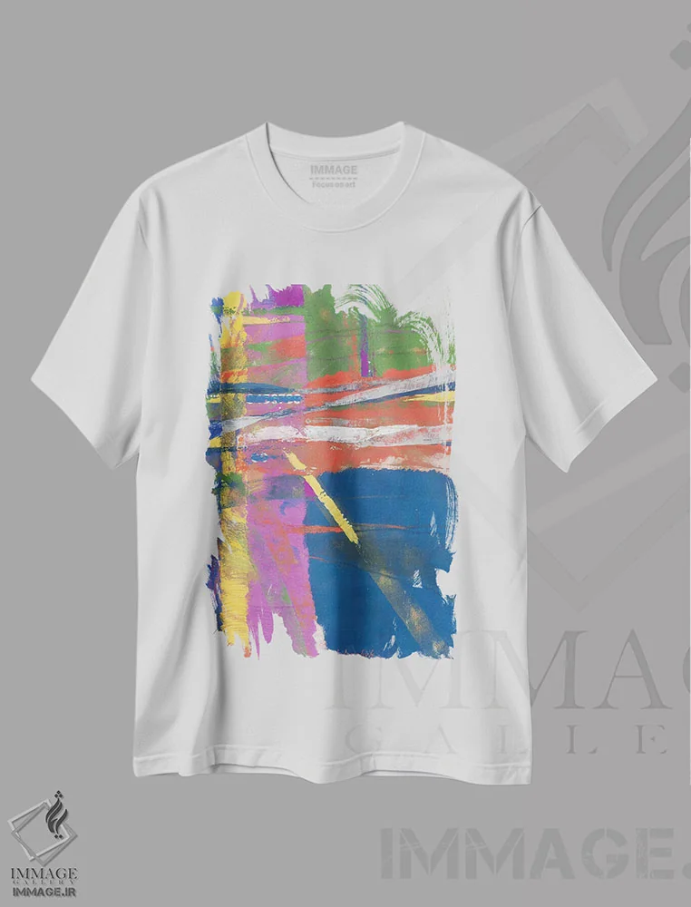 تیشرت سفید طرح دار افسانه اثر نِلی لوکاشیک | فروشگاه ایماژ