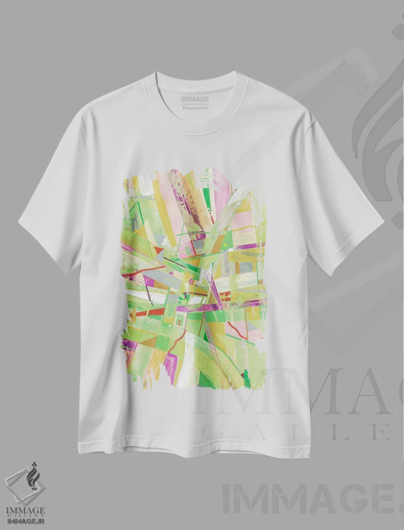 تیشرت سفید طرح دار دوشنبه اثر نِلی لوکاشیک | immage.ir