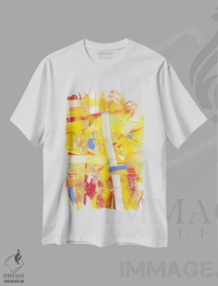 تیشرت سفید طرح دار یکشنبه اثر نِلی لوکاشیک | فروشگاه ایماژ
