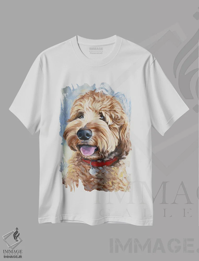 تیشرت سفید طرح دار گلدندودل، هنر فاخر معاصر اثر لینزی کیوی | immage.ir