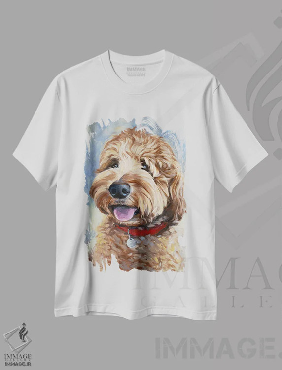 تیشرت سفید طرح دار گلدندودل، هنر فاخر معاصر اثر لینزی کیوی | immage.ir