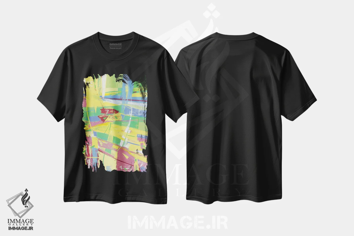 تیشرت مشکی طرح دار شنبه اثر نِلی لوکاشیک | فروشگاه ایماژ