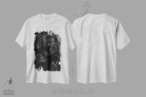 تیشرت سفید طرح دار لابرادور رتریور سیاه، تزئینی اثر لینزی کیوی | immage.ir