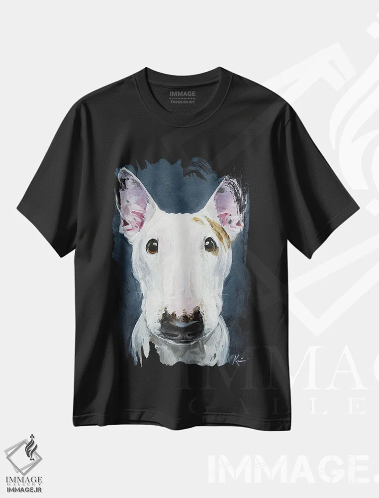 تیشرت مشکی طرح دار بول تریر، تزئینی اثر لینزی کیوی | immage.ir