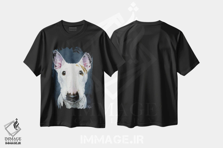 تیشرت مشکی طرح دار بول تریر، تزئینی اثر لینزی کیوی | immage.ir