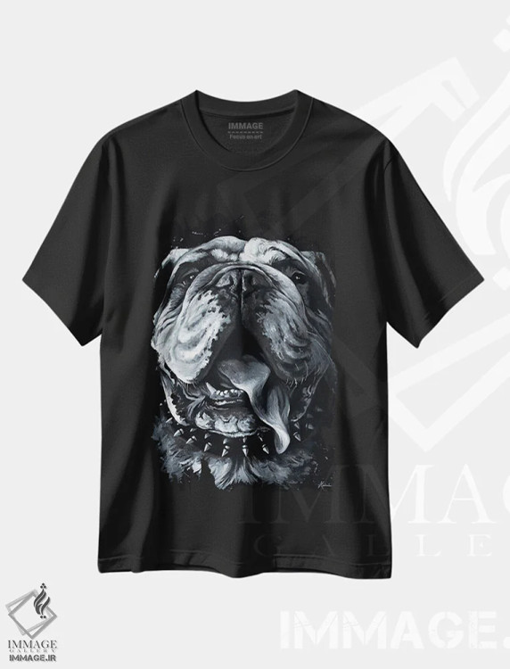 تیشرت مشکی طرح دار بولی، هنر فاخر معاصر اثر لینزی کیوی | فروشگاه ایماژ