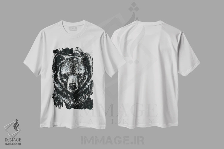 تیشرت سفید طرح دار خرس گریزلی، مدیوم اثر لینزی کیوی | فروشگاه ایماژ