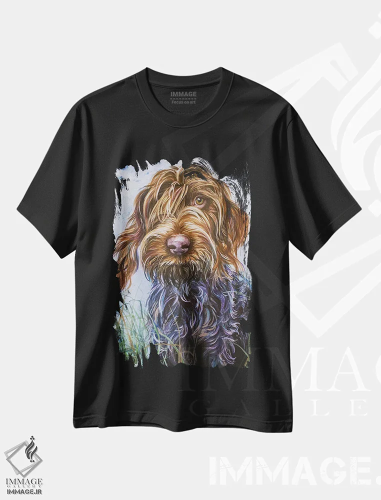 تیشرت مشکی طرح دار گریفون مو سیمی ۲ اثر لینزی کیوی | immage.ir