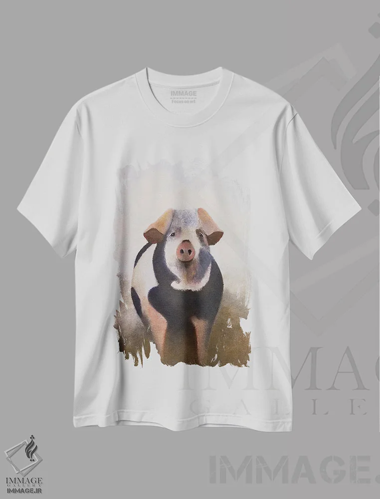 تیشرت سفید طرح دار ژولیده و نامرتب، دکور روستایی اثر شریل میلر لَکی | immage.ir