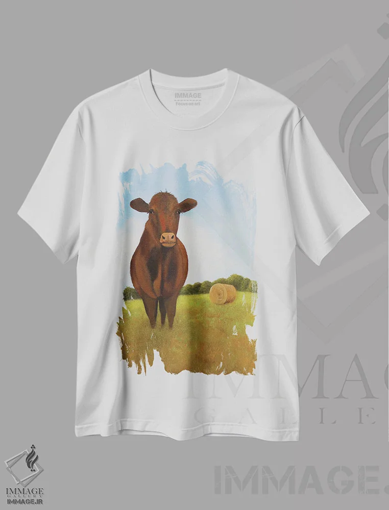 تیشرت سفید طرح دار قرمز، دکور روستایی اثر شریل میلر لَکی | immage.ir
