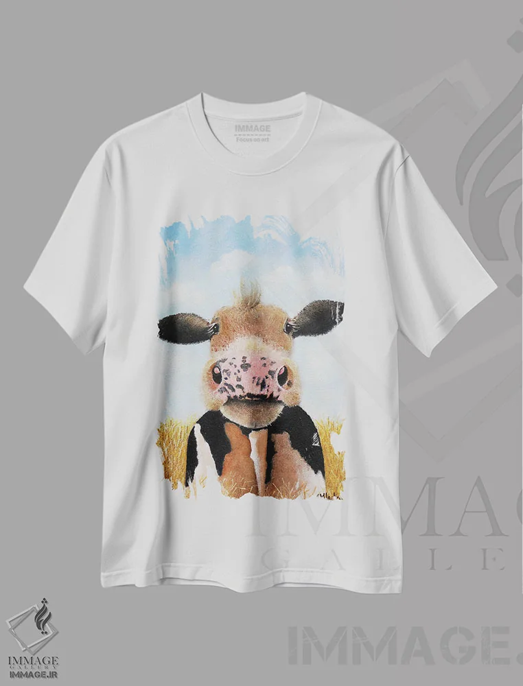 تیشرت سفید طرح دار کک و مک، دکور روستایی اثر شریل میلر لَکی | فروشگاه ایماژ
