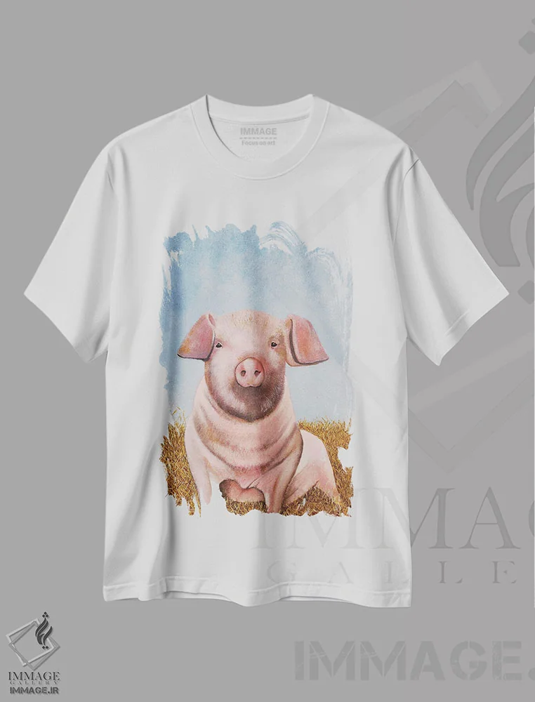 تیشرت سفید طرح دار سر در ابرها، دکور روستایی اثر شریل میلر لَکی | immage.ir