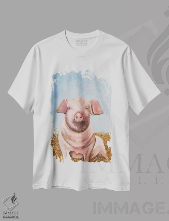 تیشرت سفید طرح دار سر در ابرها، دکور روستایی اثر شریل میلر لَکی | immage.ir