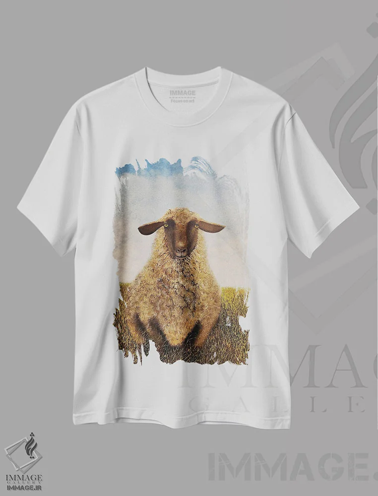 تیشرت سفید طرح دار پشمالو، دکور روستایی اثر شریل میلر لَکی | immage.ir
