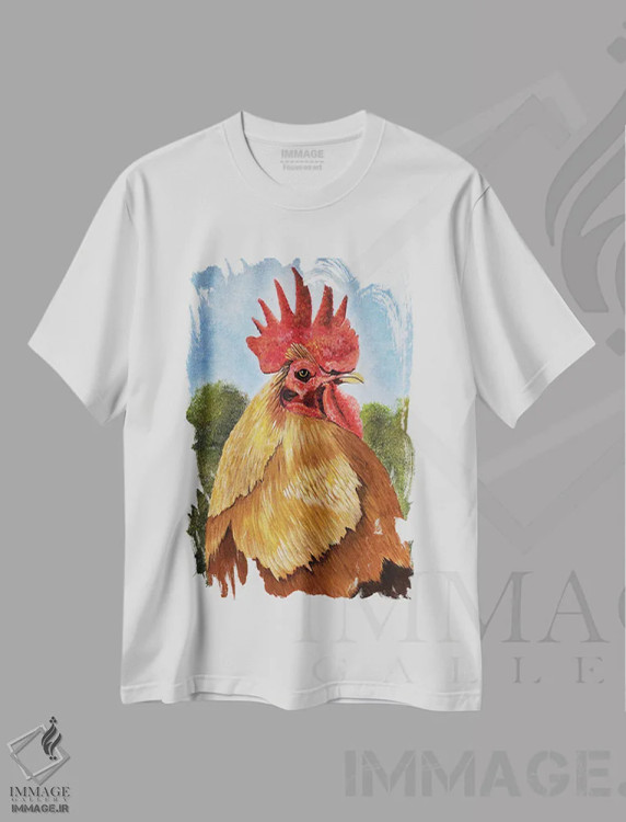 تیشرت سفید طرح دار سلطان لانه، دکور روستایی اثر شریل میلر لَکی | فروشگاه ایماژ