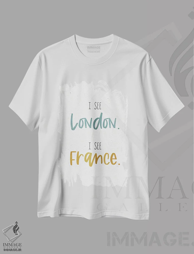 تیشرت سفید طرح دار آثار لیدی لوئیز دیزاینز - immage.ir