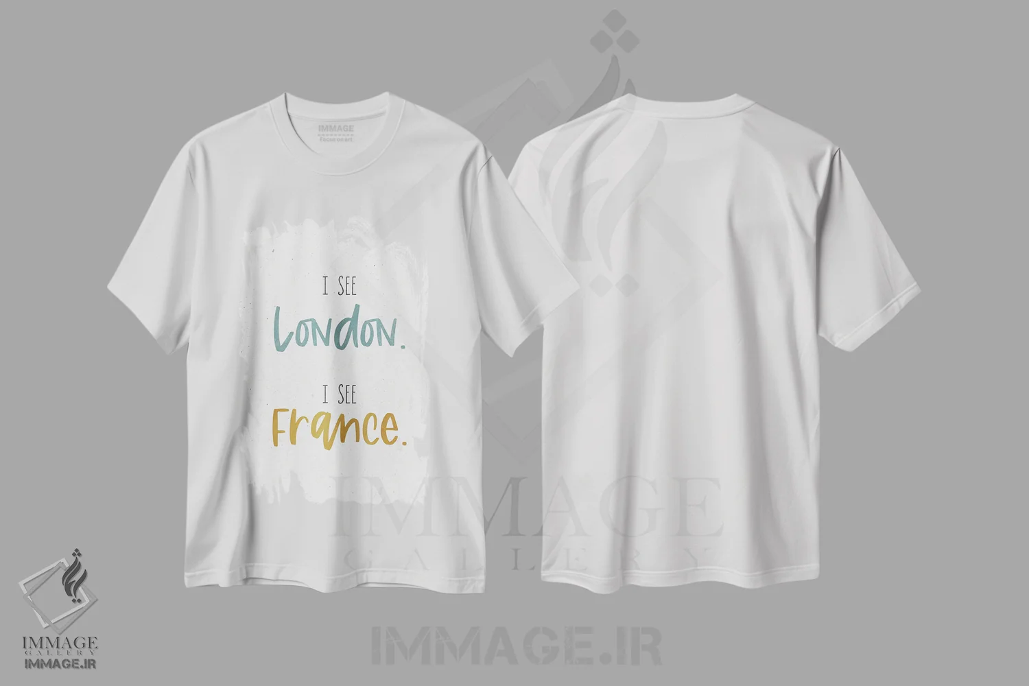تیشرت سفید طرح دار آثار لیدی لوئیز دیزاینز - immage.ir