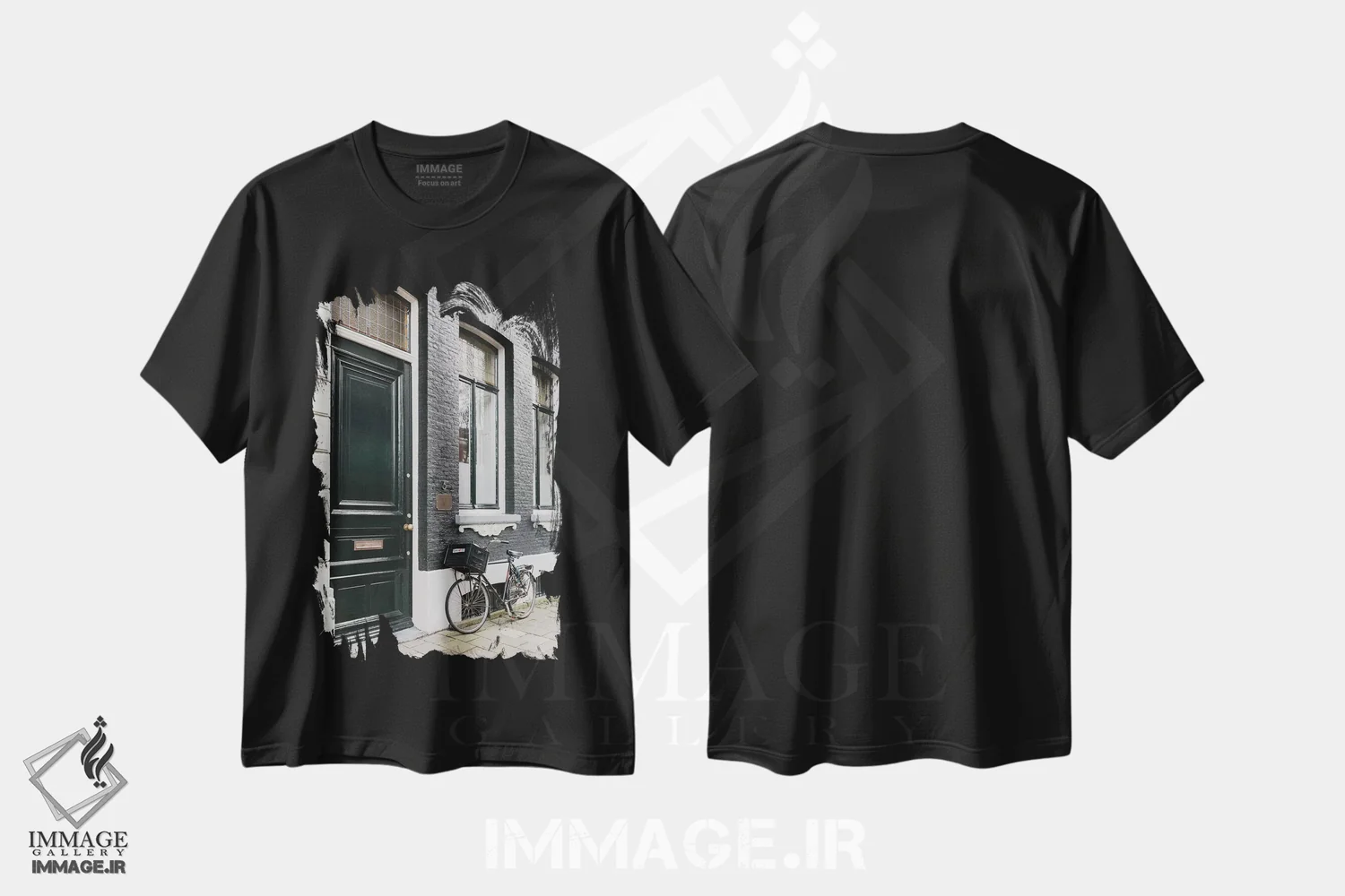 تیشرت مشکی طرح دار دوچرخه آمستردام، دکوراسیون جایگزین اثر لاولی لیتل هوم کو | immage.ir