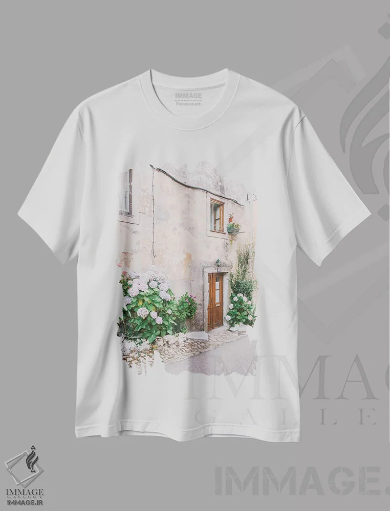 تیشرت سفید طرح دار کوچه فرعی، مدیوم اثر لاولی لیتل هوم کو | فروشگاه ایماژ