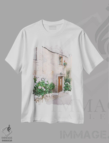 تیشرت سفید طرح دار کوچه فرعی، مدیوم اثر لاولی لیتل هوم کو | فروشگاه ایماژ