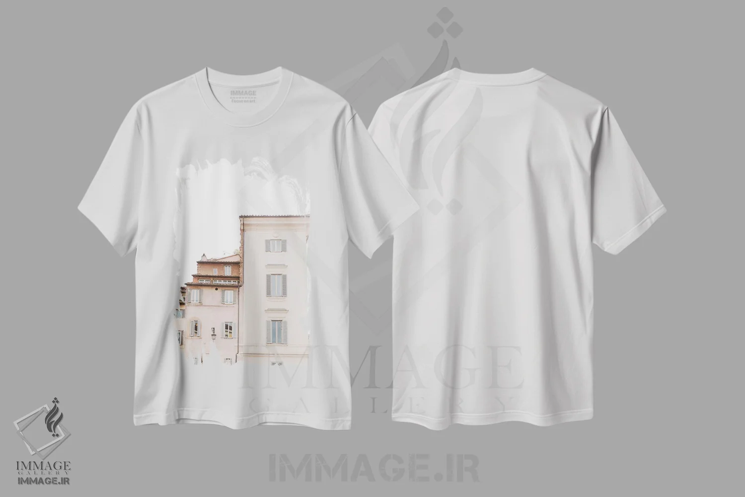 تیشرت سفید طرح دار Rome, Italy,پشت بام ها، رم، ایتالیا، مدیوم اثر لاولی لیتل هوم کو | immage.ir