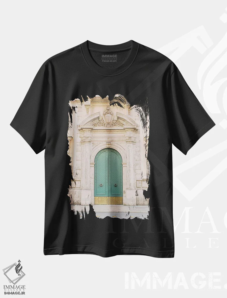 تیشرت مشکی طرح دار Rome, Italy,در آبی و طلایی، رم، ایتالیا، مدیوم اثر لاولی لیتل هوم کو | فروشگاه ایماژ