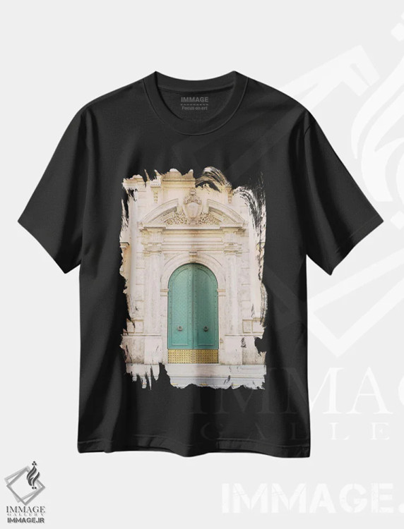 تیشرت مشکی طرح دار Rome, Italy,در آبی و طلایی، رم، ایتالیا، مدیوم اثر لاولی لیتل هوم کو | فروشگاه ایماژ