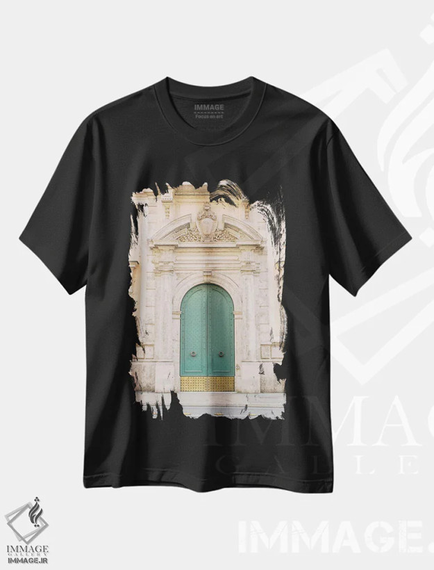 تیشرت مشکی طرح دار Rome, Italy,در آبی و طلایی، رم، ایتالیا، مدیوم اثر لاولی لیتل هوم کو | فروشگاه ایماژ