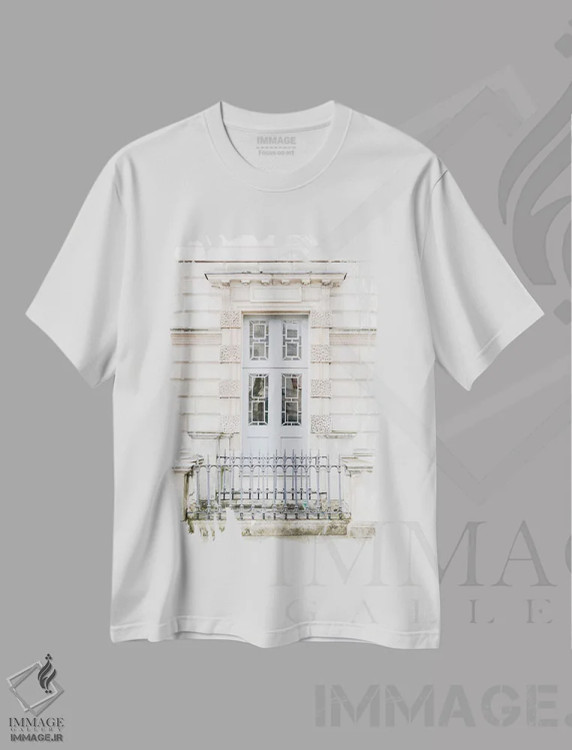 تیشرت سفید طرح دار London, England,در آبی شماره ۲، لندن، انگلستان، مدیوم اثر لاولی لیتل هوم کو | فروشگاه ایماژ