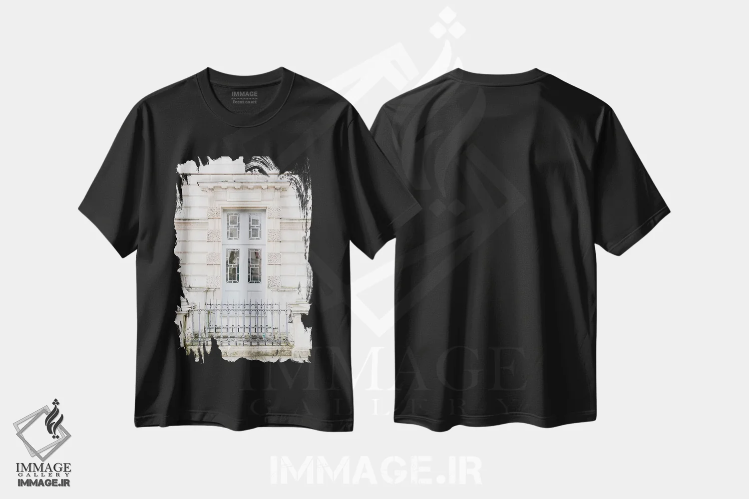 تیشرت مشکی طرح دار London, England,در آبی شماره ۲، لندن، انگلستان، مدیوم اثر لاولی لیتل هوم کو | immage.ir