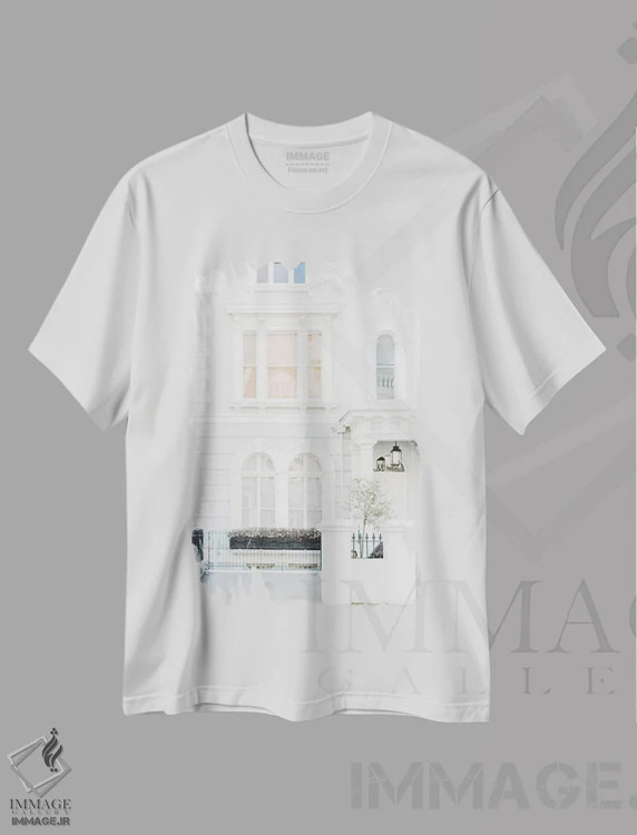 تیشرت سفید طرح دار London, England,خانه آبی، لندن، انگلستان، مدیوم اثر لاولی لیتل هوم کو | immage.ir