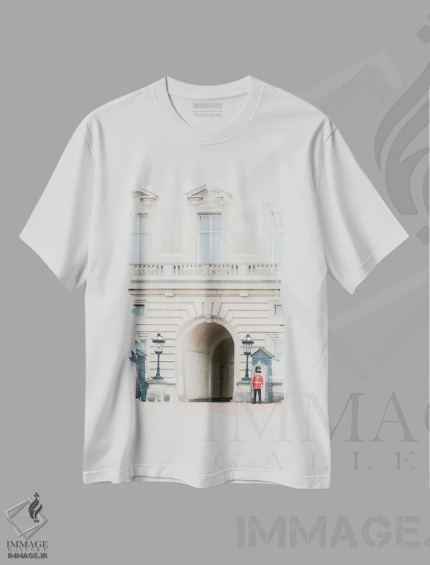تیشرت سفید طرح دار London, England,کاخ باکینگهام، لندن، انگلستان، مدیوم اثر لاولی لیتل هوم کو | فروشگاه ایماژ