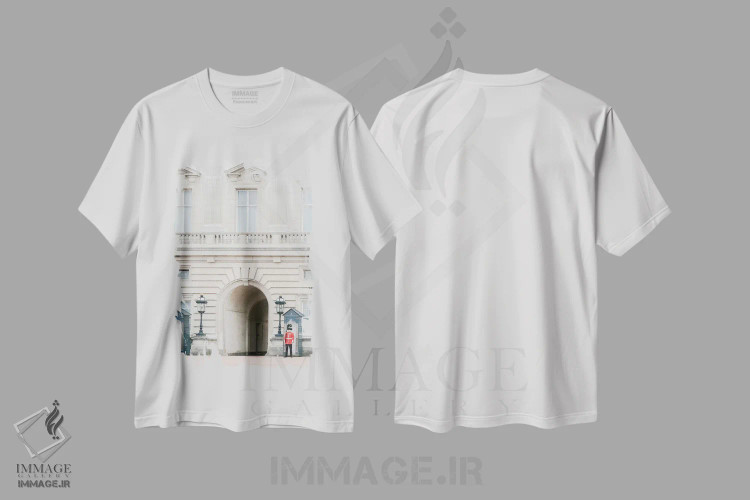 تیشرت سفید طرح دار London, England,کاخ باکینگهام، لندن، انگلستان، مدیوم اثر لاولی لیتل هوم کو | فروشگاه ایماژ