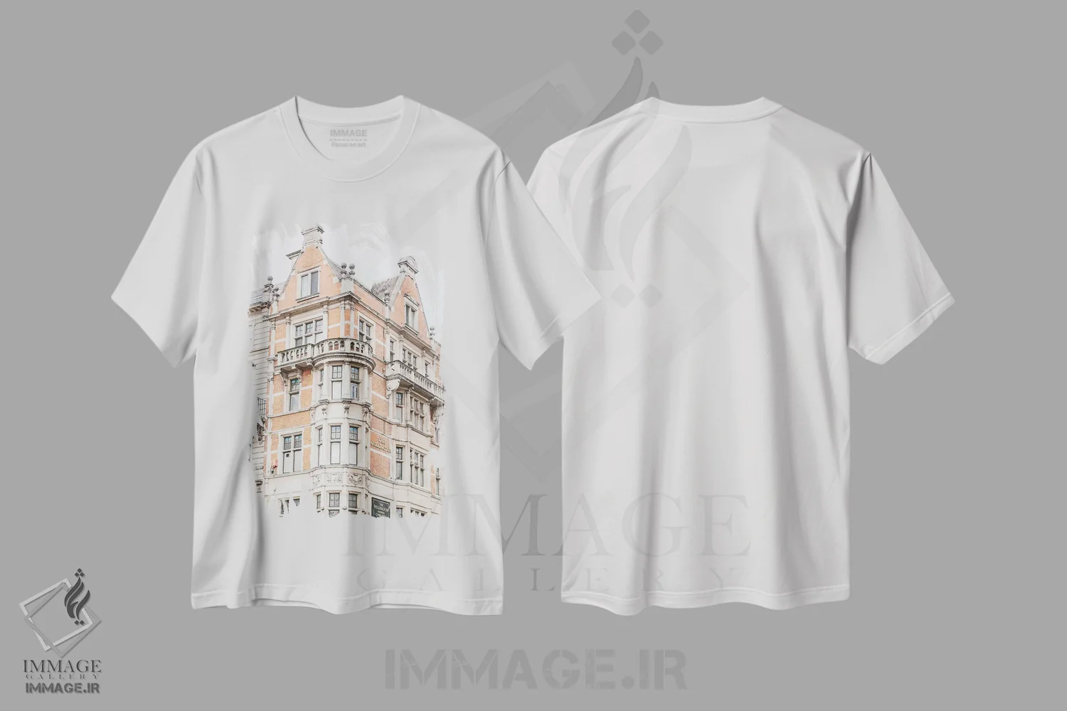 تیشرت سفید طرح دار London, England,گوشه ساختمان، لندن، انگلستان، مدیوم اثر لاولی لیتل هوم کو | immage.ir