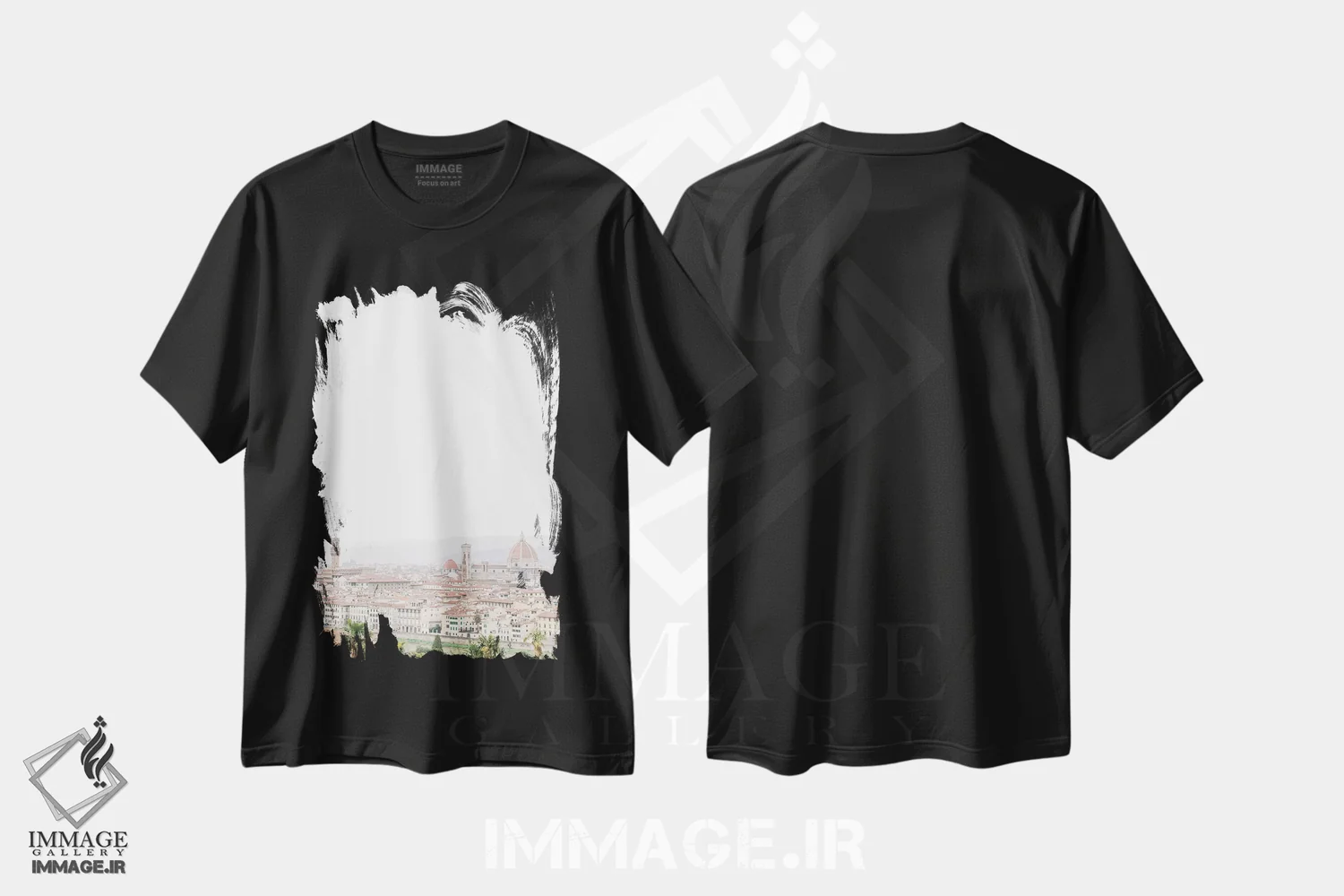 تیشرت مشکی طرح دار آثار لاولی لیتل هوم کو - فروشگاه ایماژ