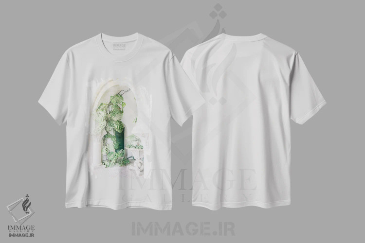 تیشرت سفید طرح دار Portugal,برگ گیاه مانسترا، پرتغال، مدیوم اثر لاولی لیتل هوم کو | immage.ir