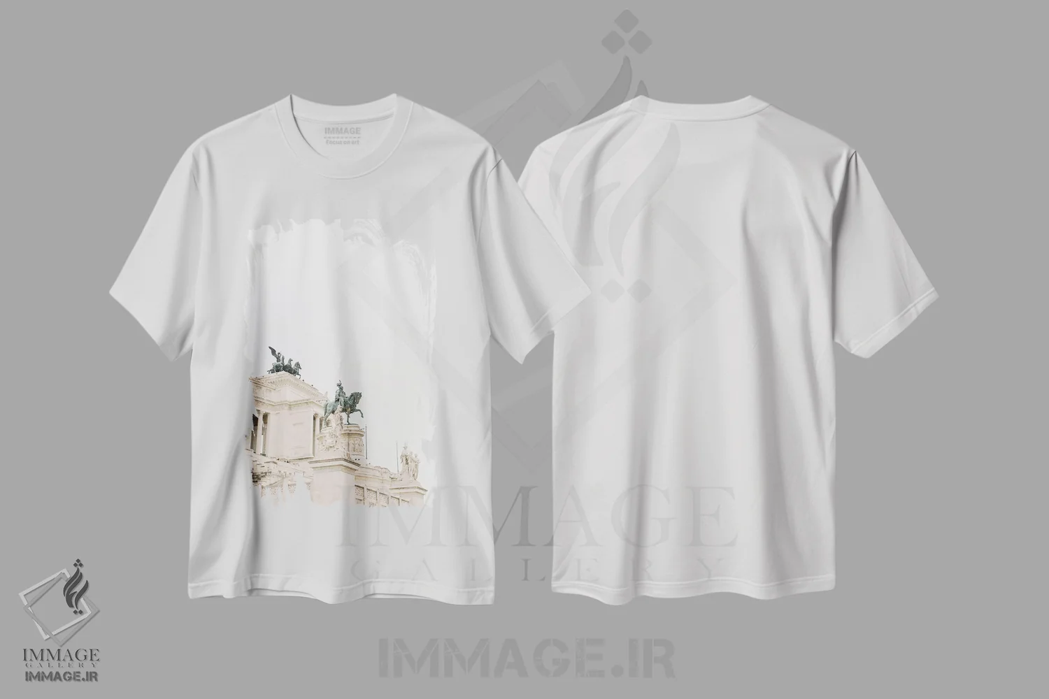 تیشرت سفید طرح دار Rome, Italy,بنای ملی، رم، ایتالیا، مدیوم اثر لاولی لیتل هوم کو | immage.ir