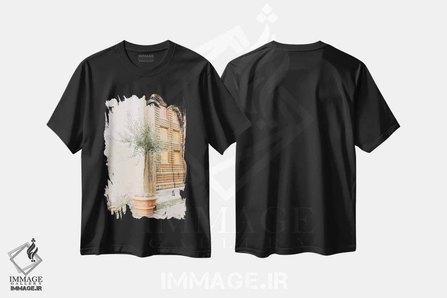 تیشرت مشکی طرح دار Florence, Italy,درخت زیتون، فلورانس، ایتالیا، مدیوم اثر لاولی لیتل هوم کو | فروشگاه ایماژ
