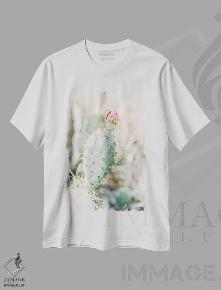 تیشرت سفید طرح دار Tuscon, Arizona,گل انجیر کاکتی، توسان، آریزونا، مدیوم اثر لاولی لیتل هوم کو | فروشگاه ایماژ