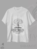 تیشرت سفید طرح دار سبزیجات، دکور روستایی اثر لِتِرد اند لایند | immage.ir