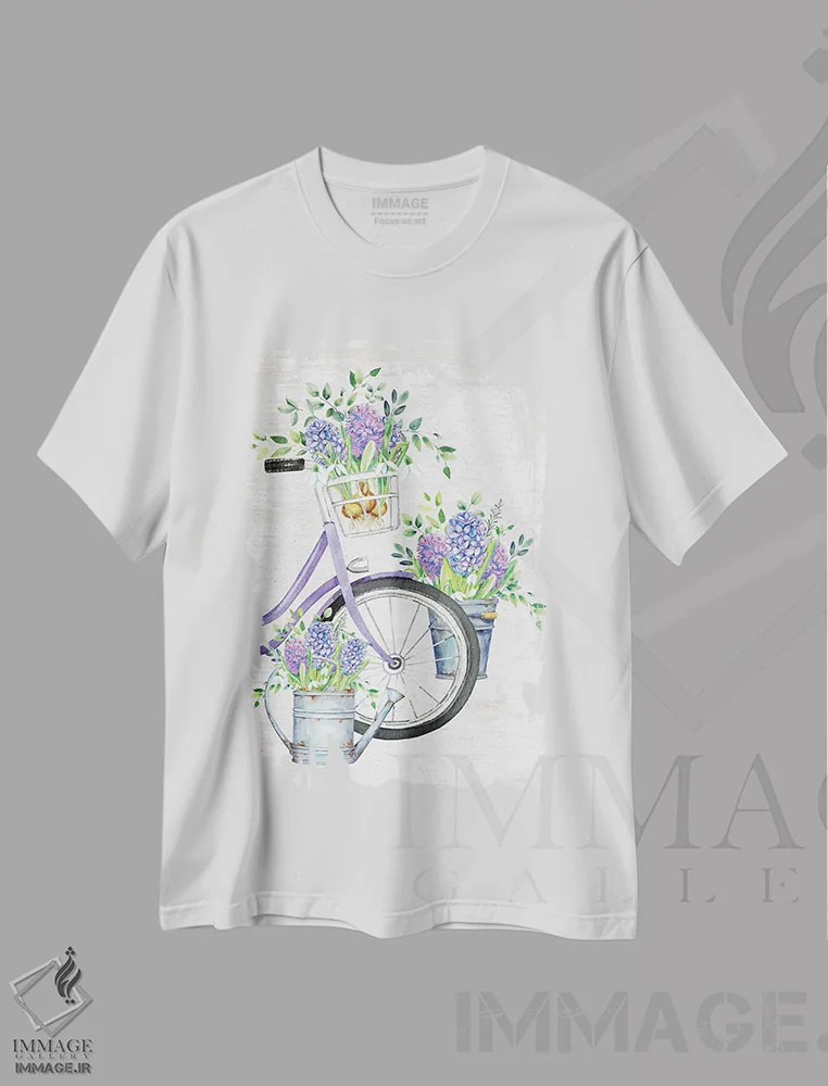 تیشرت سفید طرح دار برداشت سنبل، دکور روستایی اثر لِتِرد اند لایند | immage.ir