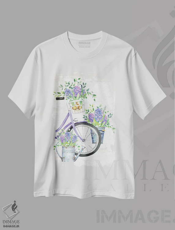 تیشرت سفید طرح دار برداشت سنبل، دکور روستایی اثر لِتِرد اند لایند | immage.ir