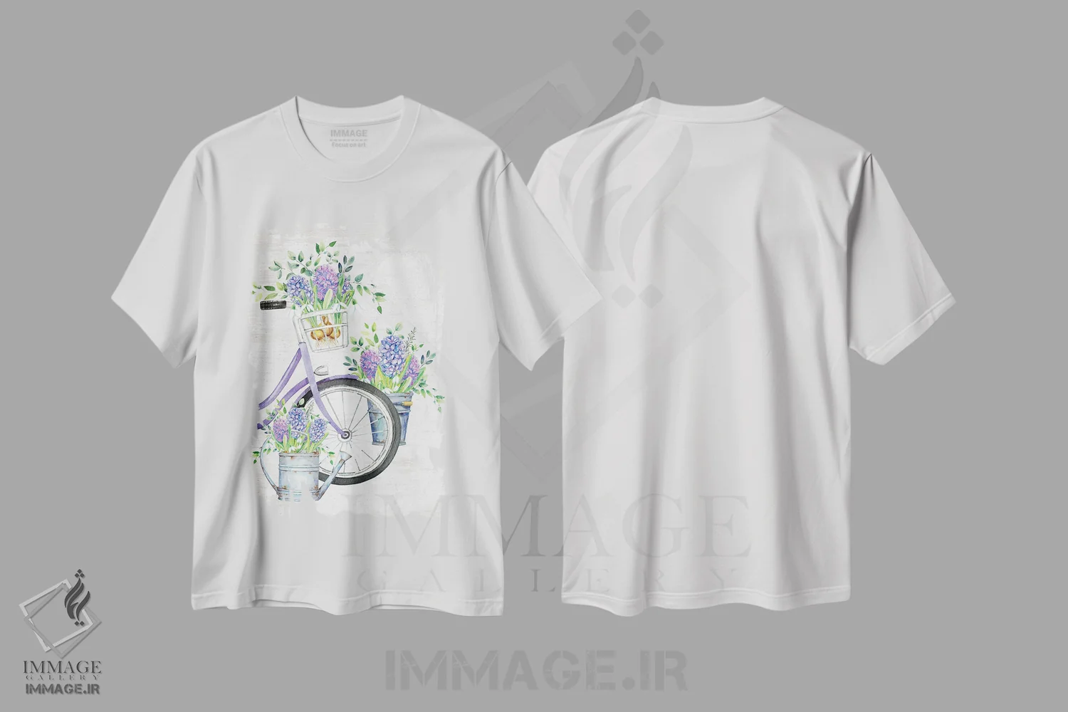 تیشرت سفید طرح دار برداشت سنبل، دکور روستایی اثر لِتِرد اند لایند | immage.ir