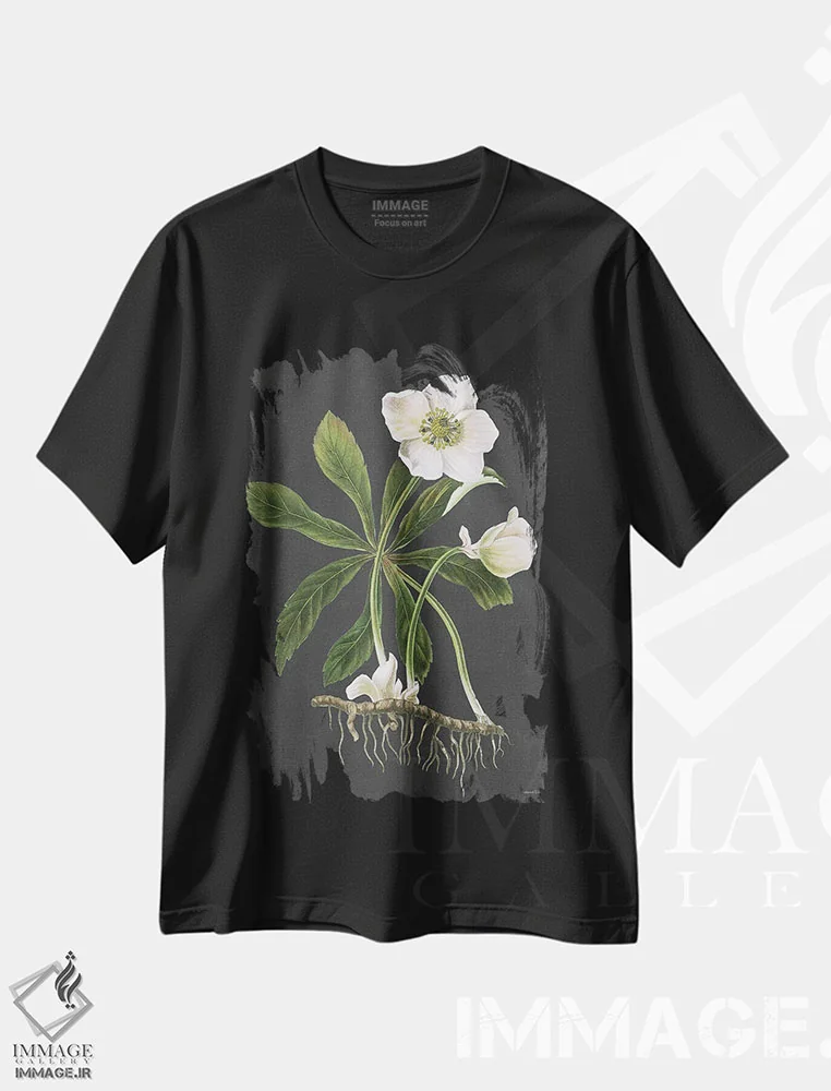 تیشرت مشکی طرح دار هللبور، دکور معاصر اثر لِتِرد اند لایند | immage.ir